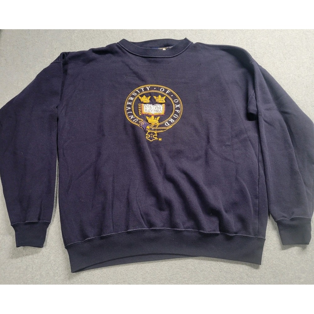University of Oxford Collection Navy Blue Embroidered Crest Sweatshirt XL Mens
